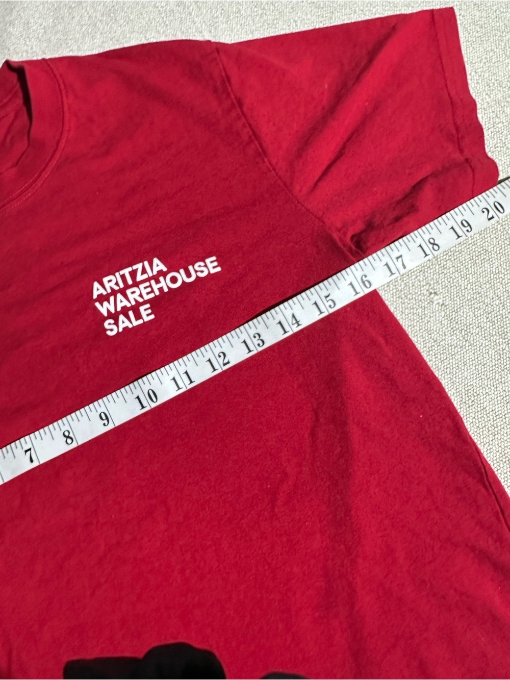 Aritzia Warehouse Sale Promotional Red Crewneck Short-Sleeve Graphic Tee - Picture 6 of 7